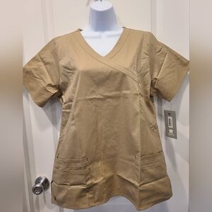 Maven Blossom Large Tan Scrub Top